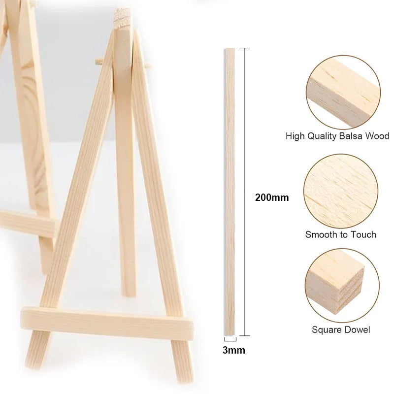 20–50pcs Balsa Wood Sticks Craft Square Rods