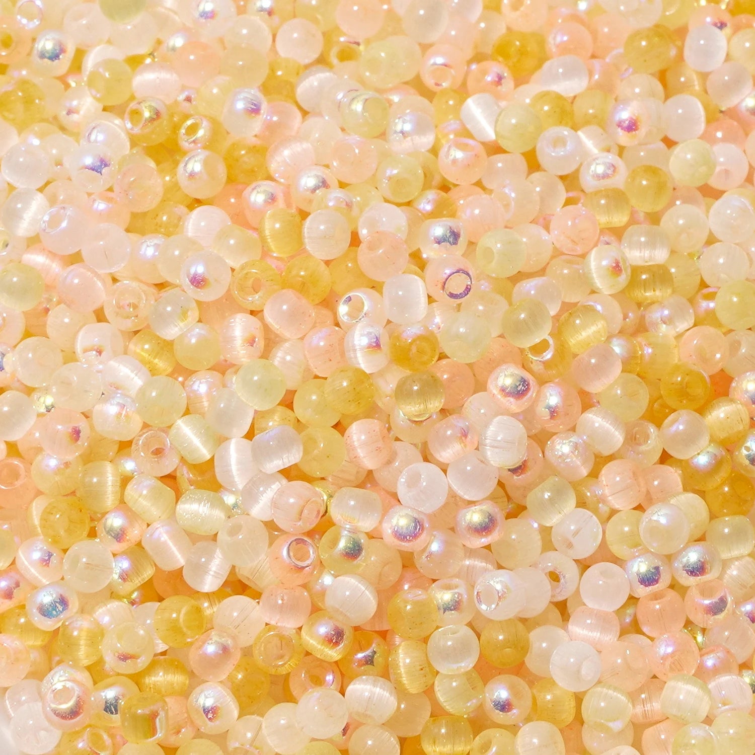 150-Piece 4mm Cat Eye Seed Glass Beads – Multi-Color Rice Loose Beads for Jewelry Making and DIY Crafts