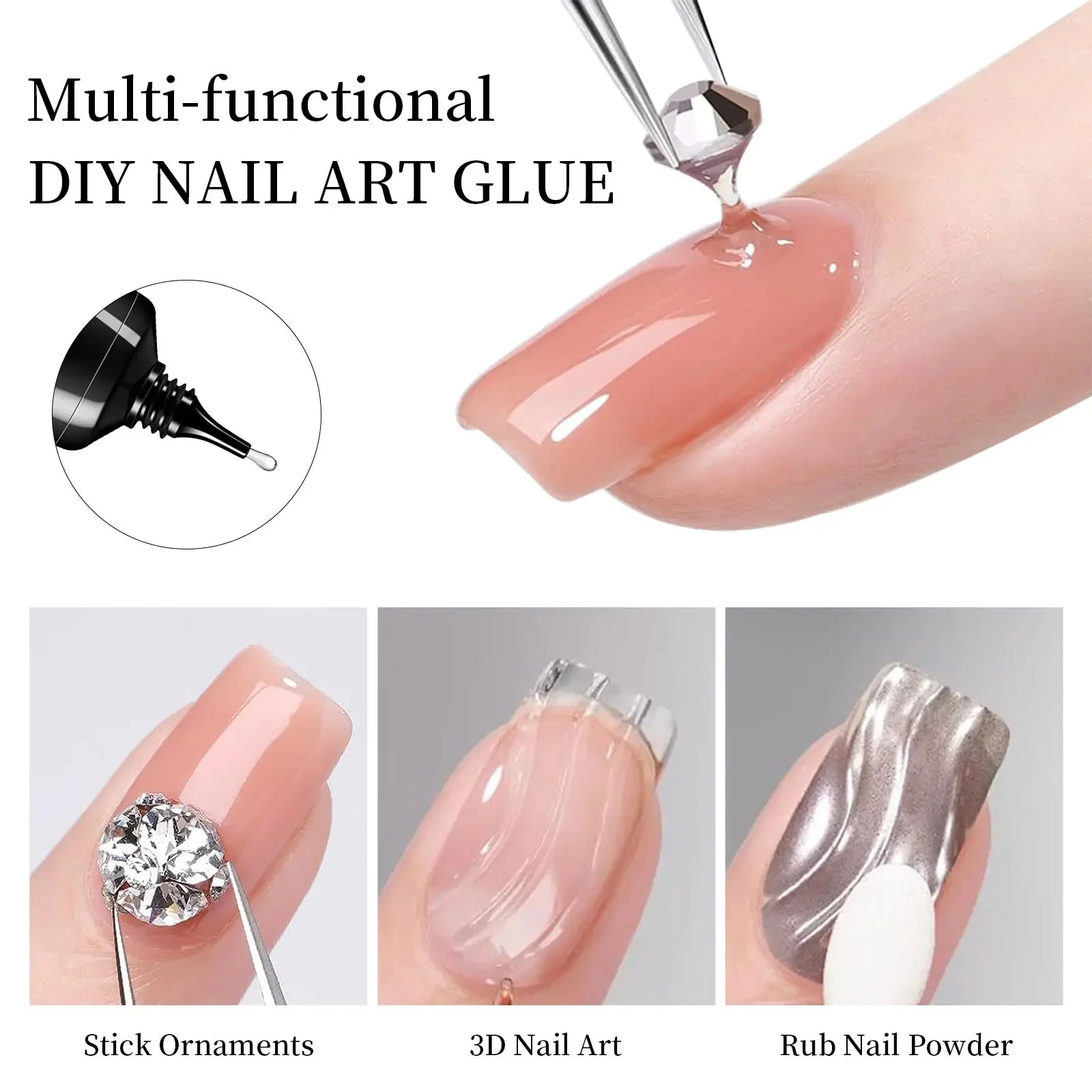 30g Nail Rhinestone Glue Super Strong Gel for Nail Art