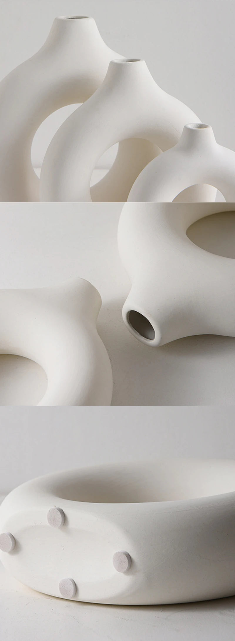 Nordic White Flower Vase – Modern Plastic Plant Pot for Floral Arrangements, Bud Display, and Living Room Decoration