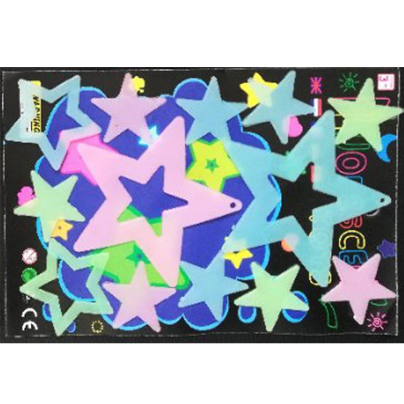 Glow in the Dark Cartoon Butterfly & Stars Wall Stickers – Luminous Noctilucent Decals for Kids Room & Bedroom Decor