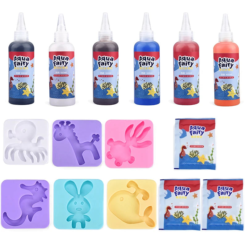 Kids DIY Craft Kit – Handmade Painting Stickers, Montessori Origami & Magic Water Elves Set – Educational Art and Craft Gift