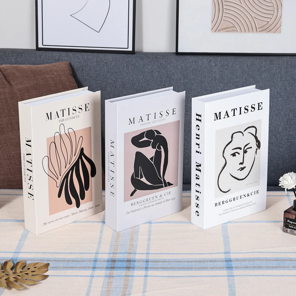 3-Piece Decorative Fake Books – Modern Designer Style Coffee Table Ornaments for Living Room, Hotel, or Office Decor