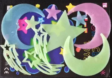 Glow in the Dark Cartoon Butterfly & Stars Wall Stickers – Luminous Noctilucent Decals for Kids Room & Bedroom Decor