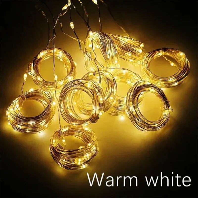3M LED Curtain String Lights – USB Fairy Lights with 8 Modes for Holiday, Wedding, Party & Home Decor