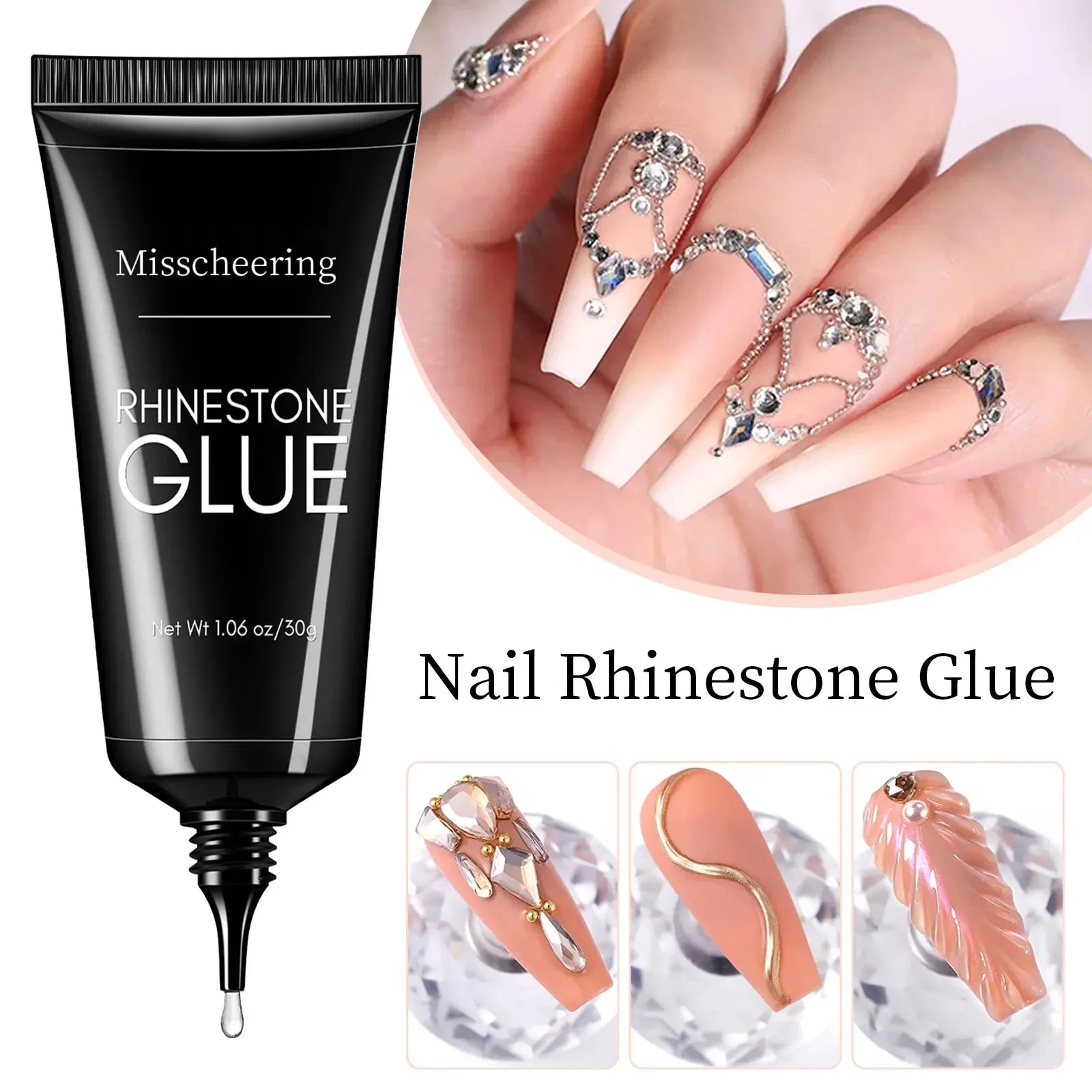 30g Nail Rhinestone Glue Super Strong Gel for Nail Art
