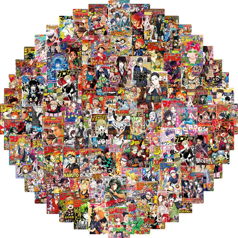 100-Piece Anime Poster Sticker Pack – Aesthetic Graffiti Stickers for Phone Cases, Guitars, Skateboards & Home Décor