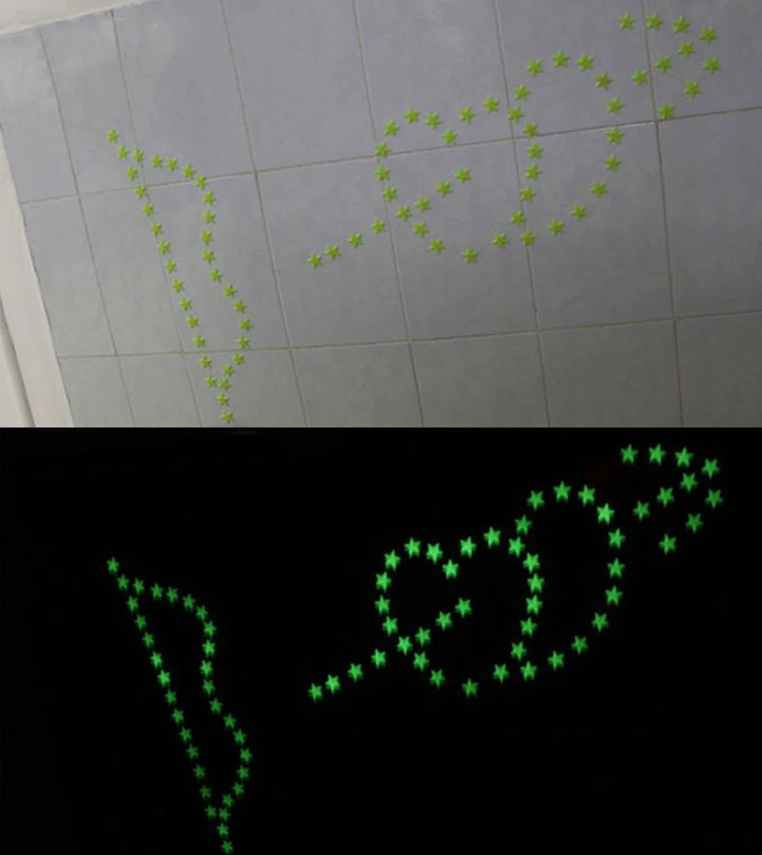 Glow in the Dark Cartoon Butterfly & Stars Wall Stickers – Luminous Noctilucent Decals for Kids Room & Bedroom Decor