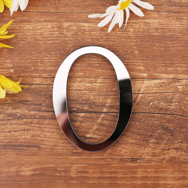 3D Acrylic Mirror Alphabet & House Number Wall Stickers – Decorative DIY Letters and Numbers