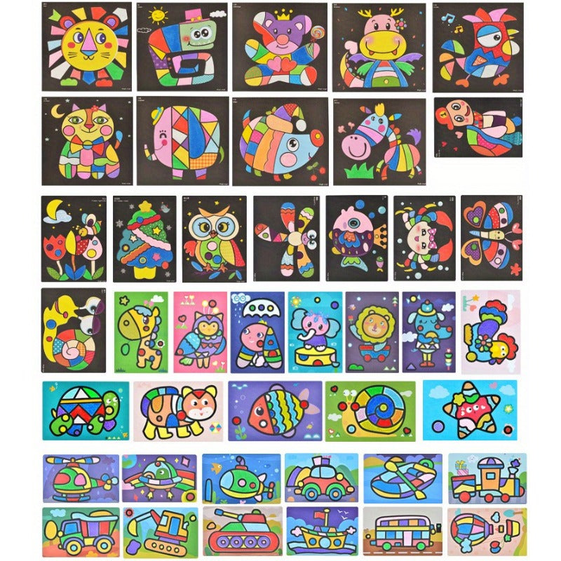 Kids’ Sand Painting Set – DIY Colored Sand Art Kit for Boys and Girls Handmade Craft Toys