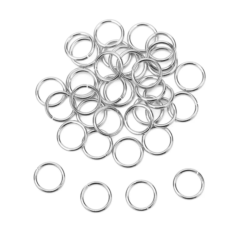 100-Piece PVD Stainless Steel Open Jump Rings – 3/4/5/6/7/8/10mm Split Ring Connectors for DIY Jewelry Making
