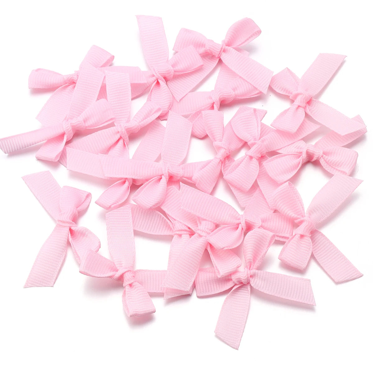 50pcs Satin Ribbon Bows – Colorful Polyester Handmade Bows for DIY Sewing, Crafts, Gift Wrapping, Bouquets, and Party Decorations