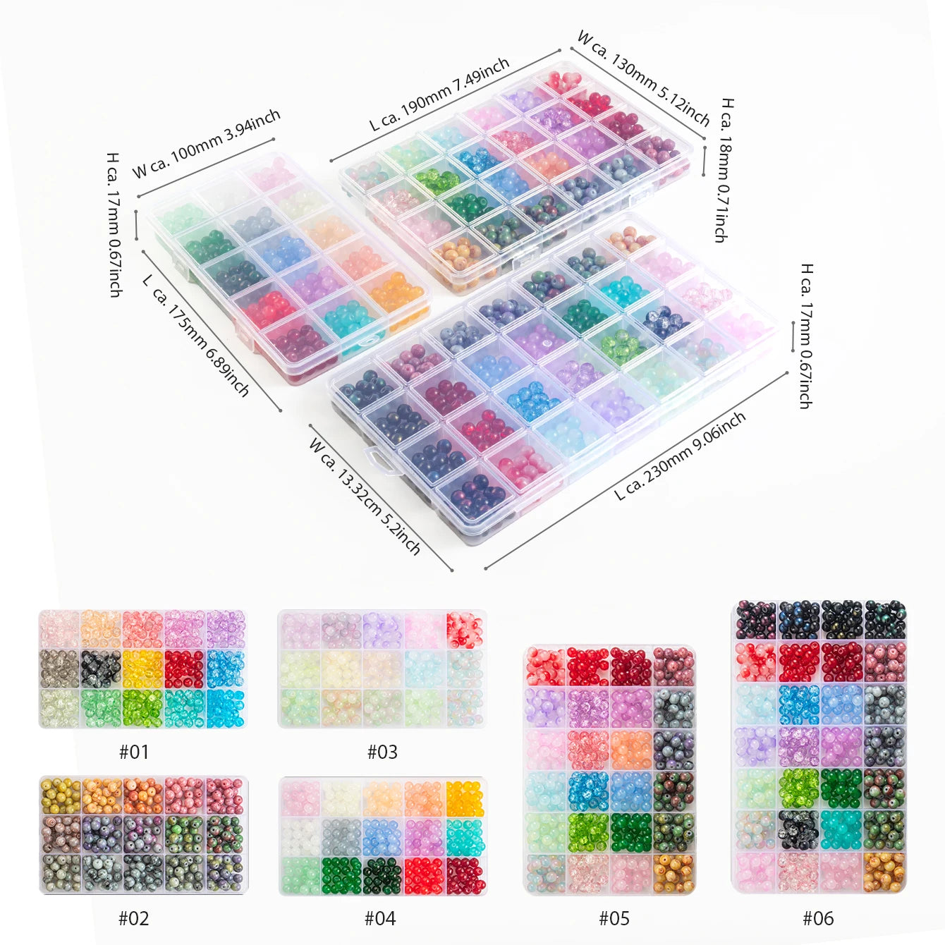 28 Colors Glass Crystal Beads Bracelet Making Kit