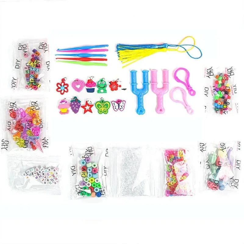 15,000pcs Rainbow Luminous Rubber Bands Loom Kit – DIY Bracelet Making Set for Kids