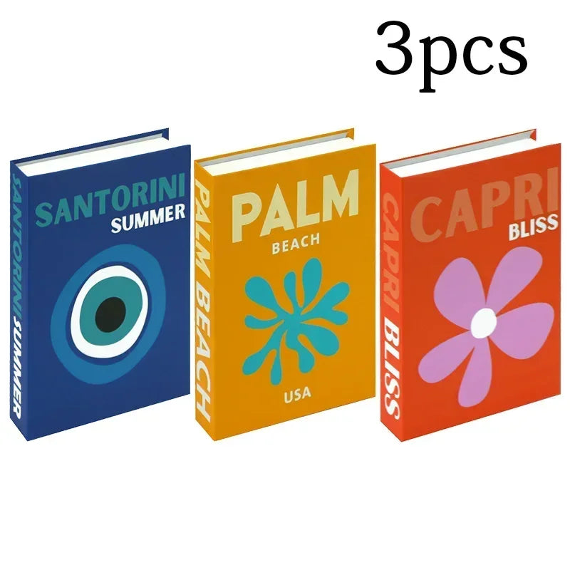 3-Piece Decorative Fake Books – Modern Designer Style Coffee Table Ornaments for Living Room, Hotel, or Office Decor