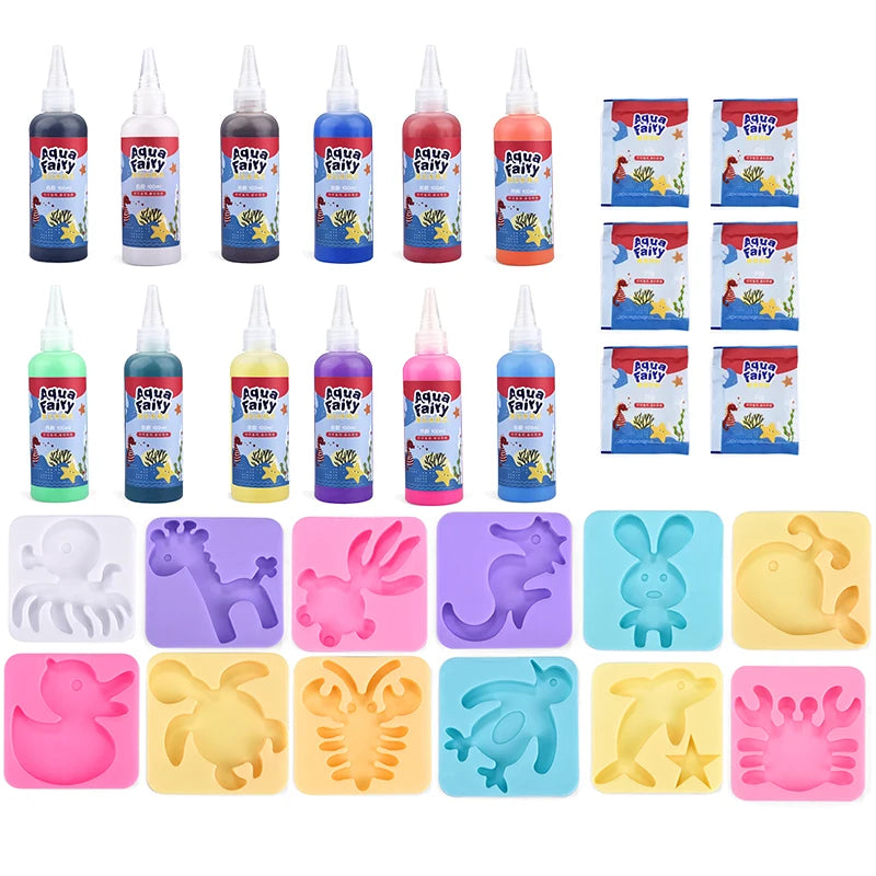 Kids DIY Craft Kit – Handmade Painting Stickers, Montessori Origami & Magic Water Elves Set – Educational Art and Craft Gift