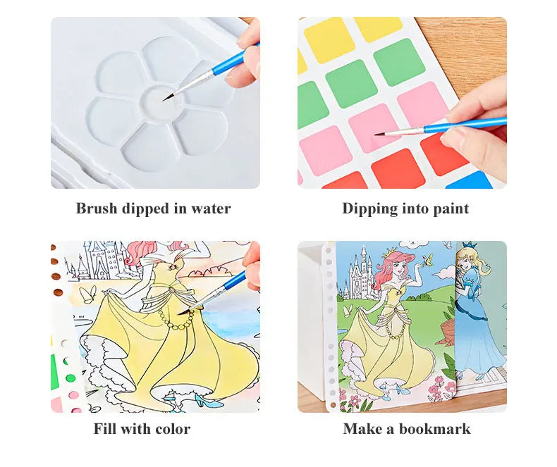 DIY Painting Sticker Craft Kit for Kids – Princess Art Set for Girls – Educational Handmade Activity and Creative Gift