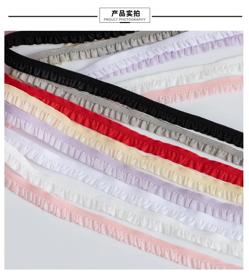 5Meters Elastic Lace Trim Ribbons for Party Dress Decoration Clothing DIY Crafts Supplies Needlework High Quality Sewing Fabric