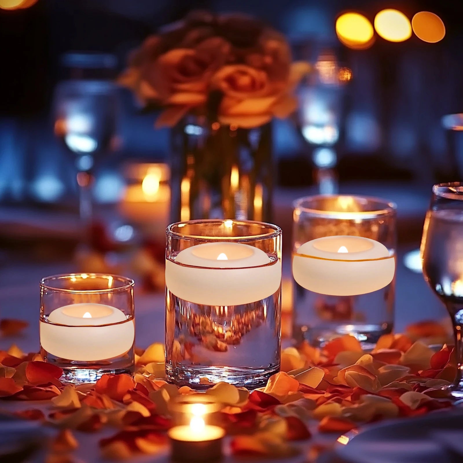 24-Piece Flickering LED Candle Tealights – Flameless Battery Candles with Optional Remote Control for Weddings, Home & Christmas Décor