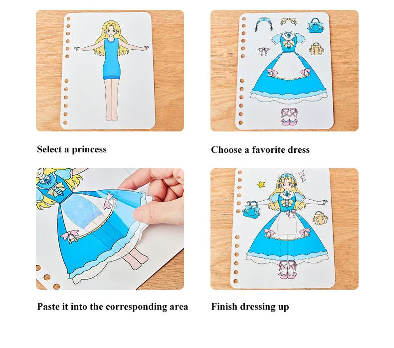DIY Painting Sticker Craft Kit for Kids – Princess Art Set for Girls – Educational Handmade Activity and Creative Gift
