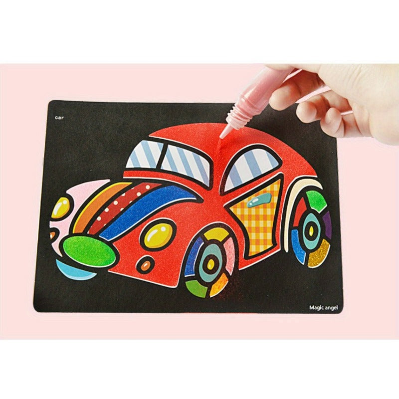 Kids’ Sand Painting Set – DIY Colored Sand Art Kit for Boys and Girls Handmade Craft Toys