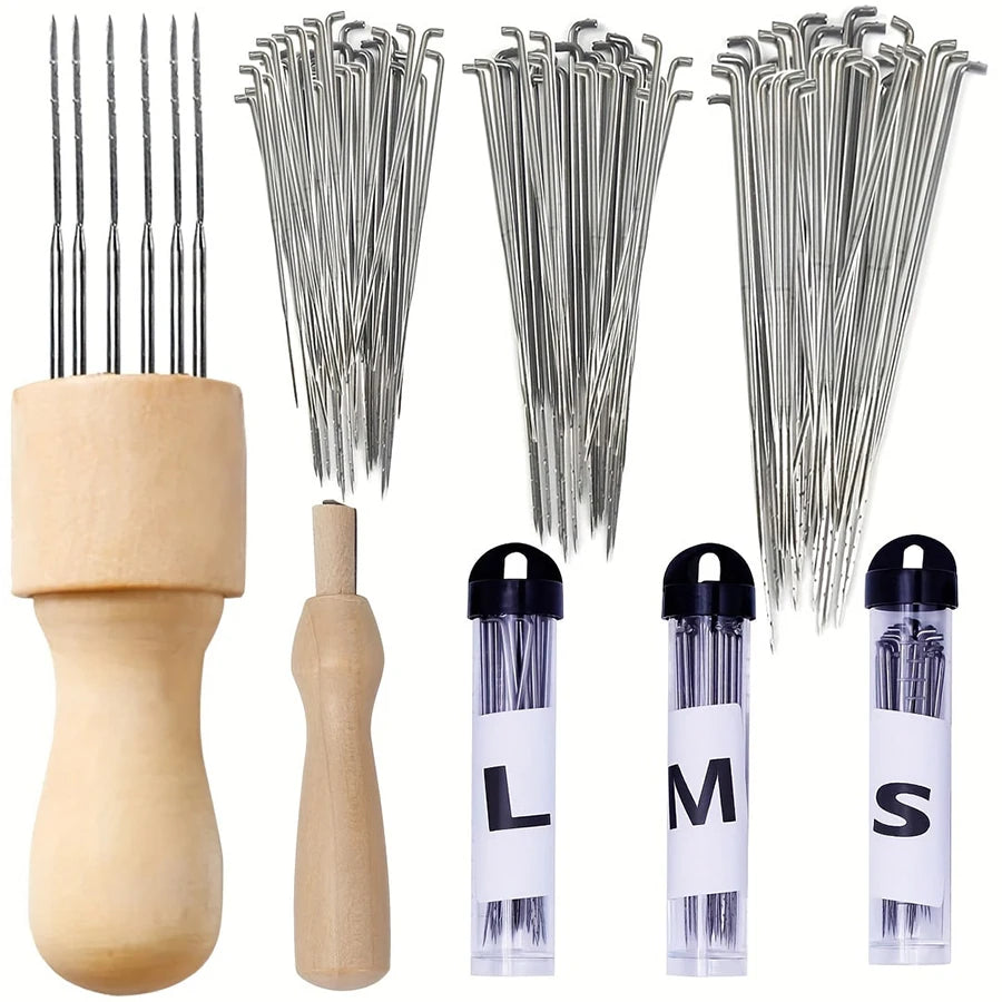 Wool Felting Needles Kit with Wooden Handle Tools Set