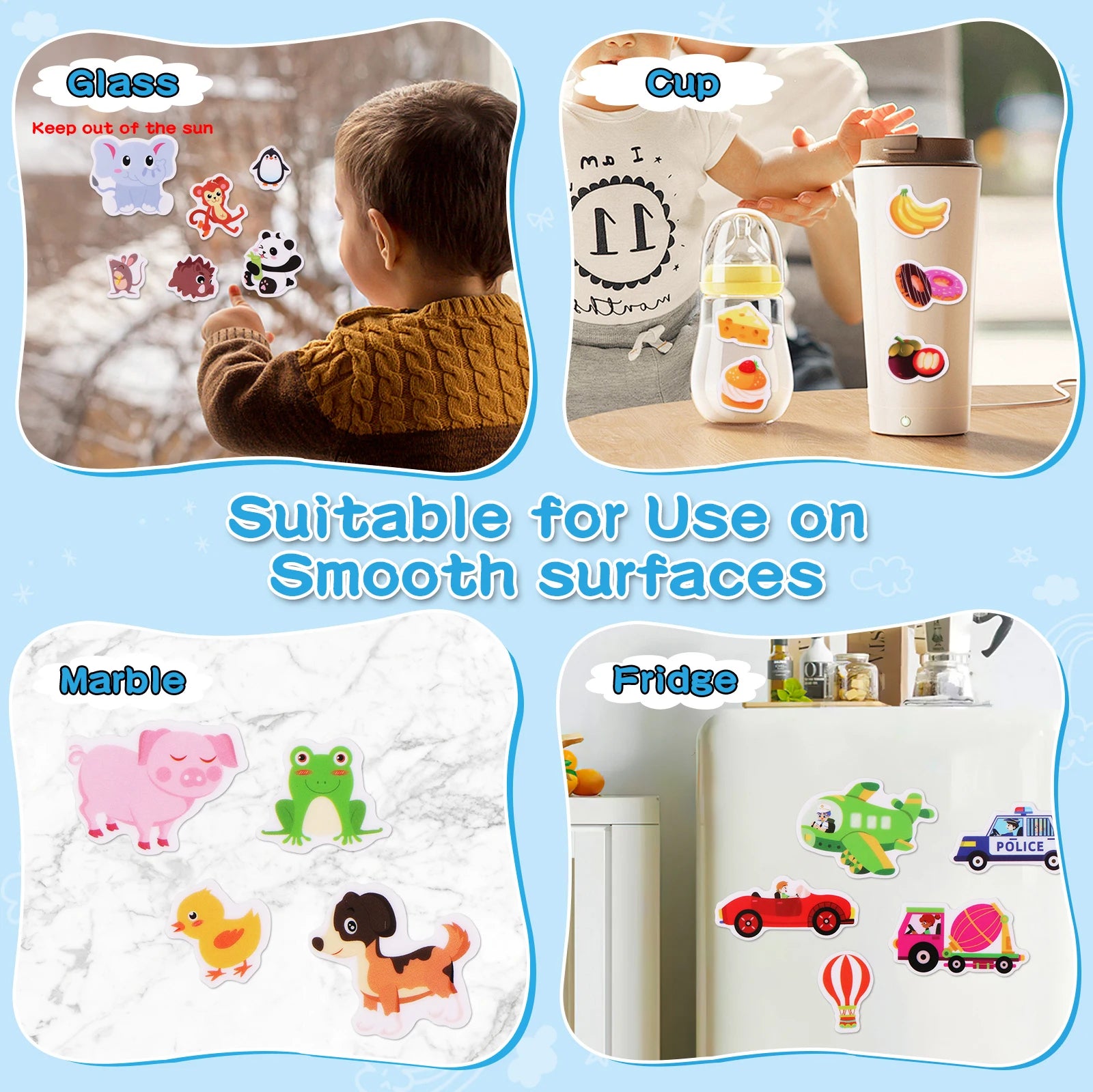 Kids’ Reusable DIY Sticker Book Montessori Toy