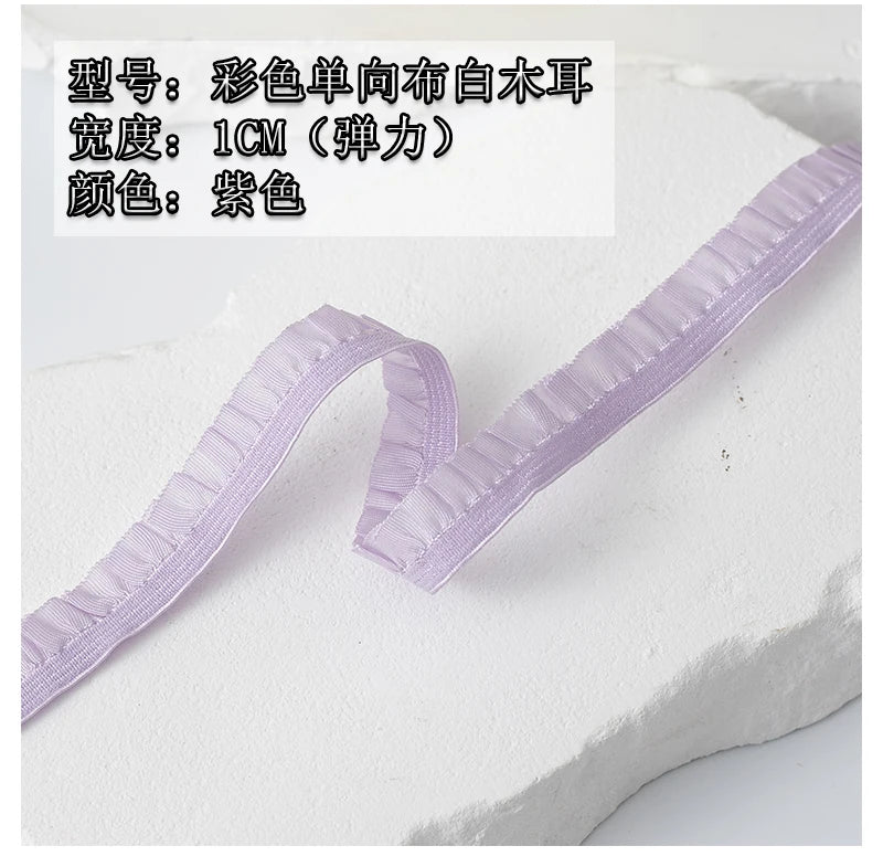 5Meters Elastic Lace Trim Ribbons for Party Dress Decoration Clothing DIY Crafts Supplies Needlework High Quality Sewing Fabric