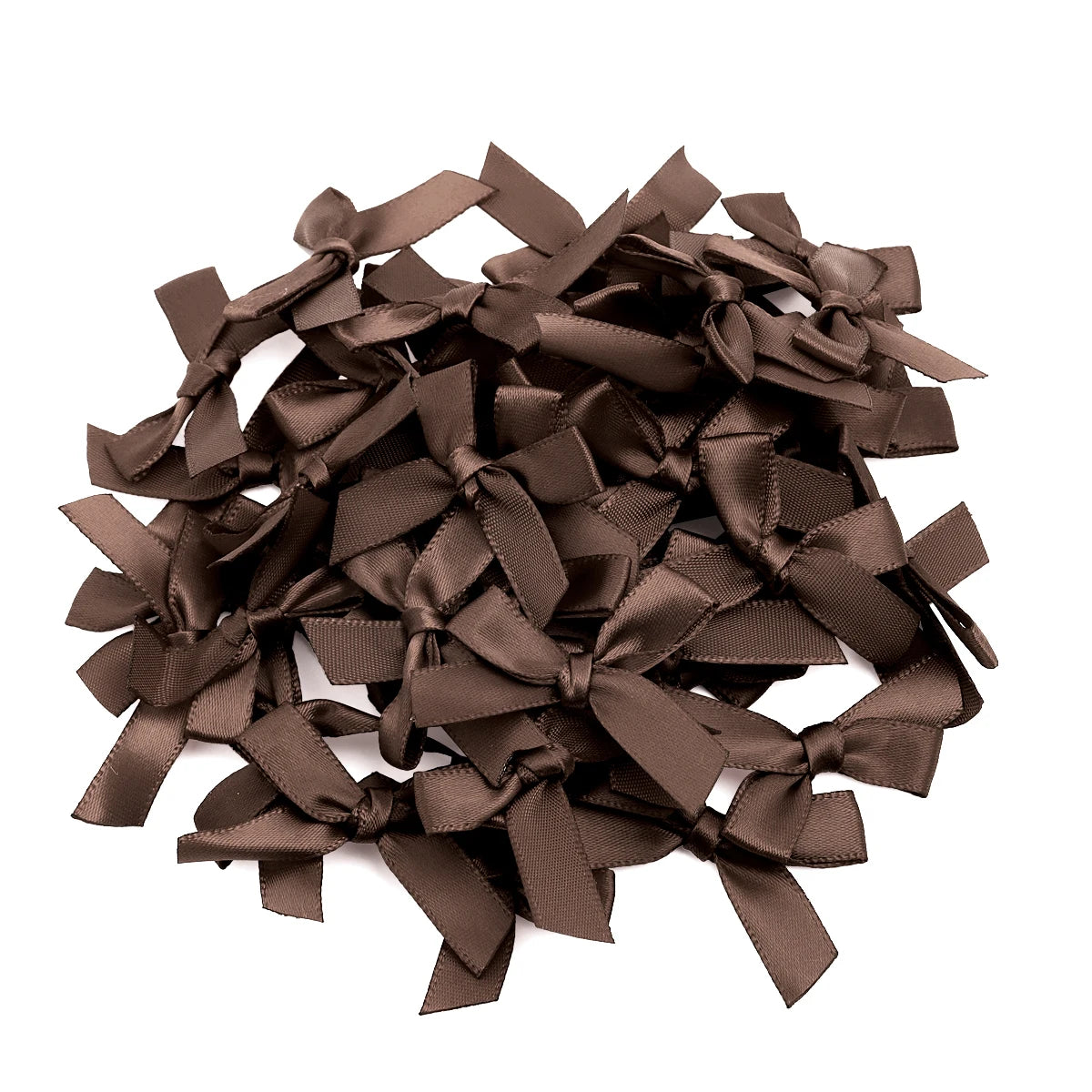 50pcs Satin Ribbon Bows – Colorful Polyester Handmade Bows for DIY Sewing, Crafts, Gift Wrapping, Bouquets, and Party Decorations