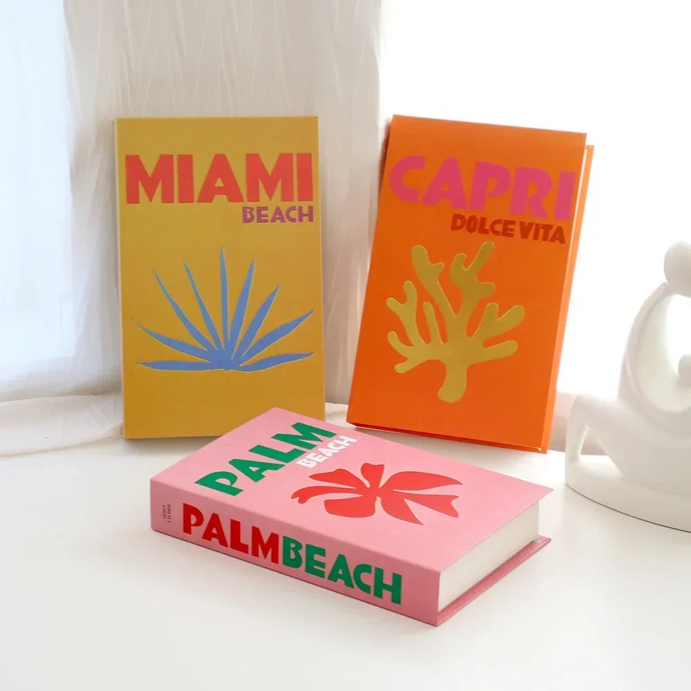 3-Piece Decorative Fake Books – Modern Designer Style Coffee Table Ornaments for Living Room, Hotel, or Office Decor
