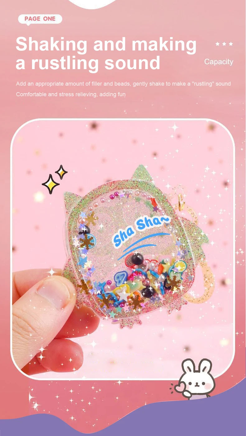 Kids DIY Crystal Glue Key chain Art Craft Set for Girls birthday Gift