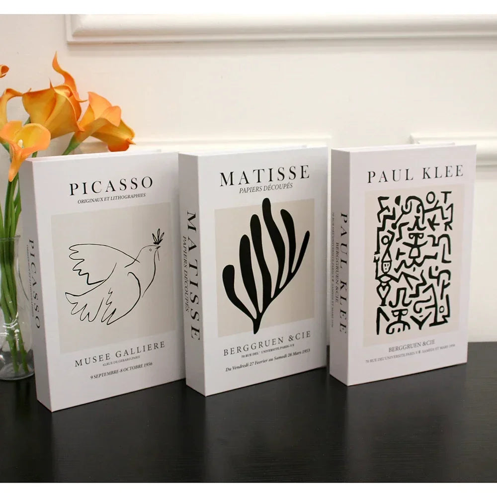 3-Piece Decorative Fake Books – Modern Designer Style Coffee Table Ornaments for Living Room, Hotel, or Office Decor