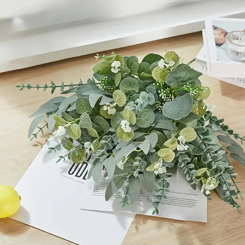 50pcs Artificial Flower Bouquets with Eucalyptus Leaves