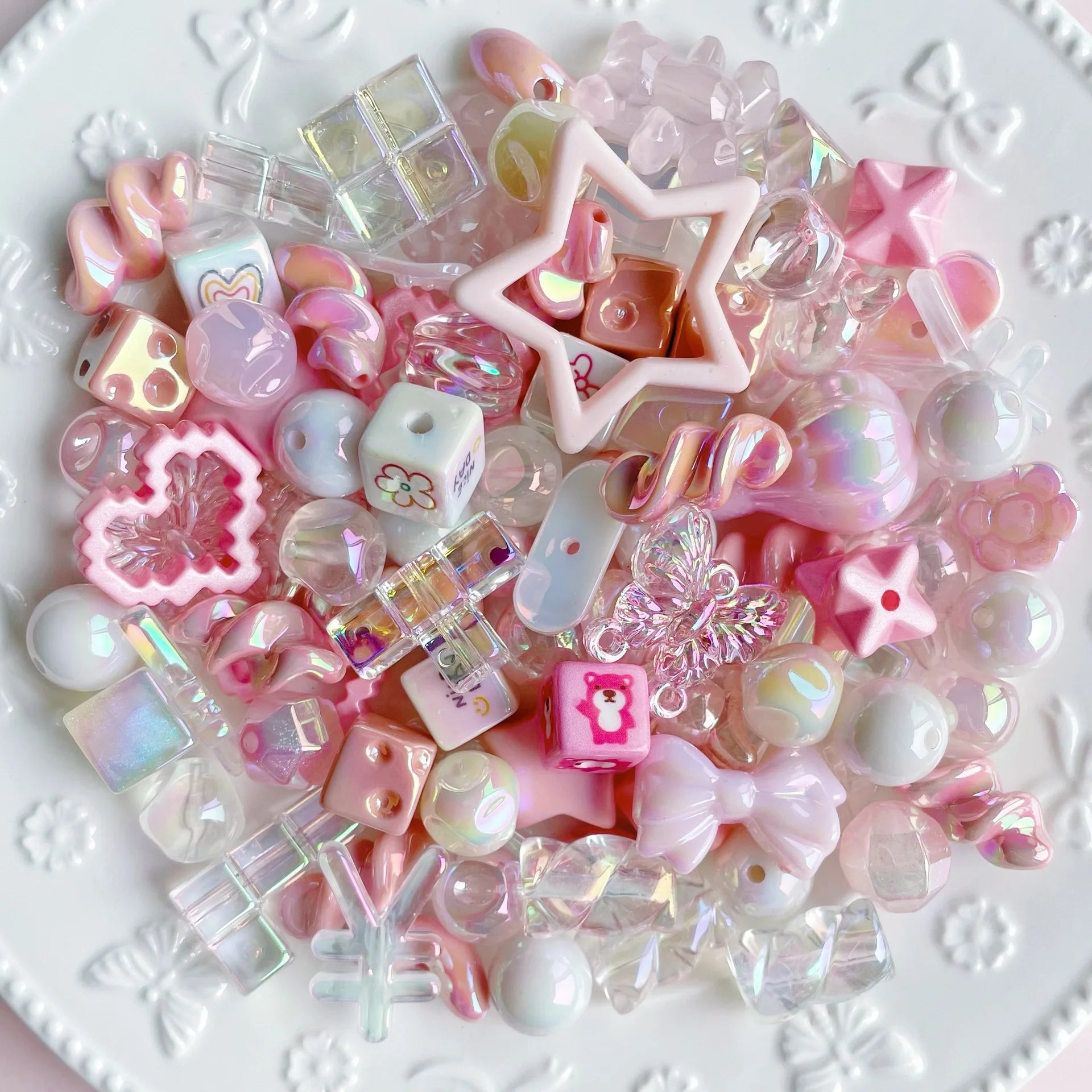 Mixed Acrylic Beads Set for DIY Jewelry Making