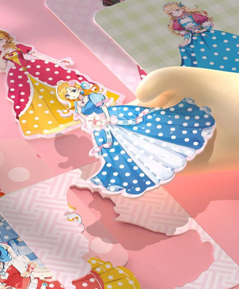 3pcs Princess Poking Art Craft Kit – DIY Sticker Fabric Cards for Kids – Creative Puzzle Painting and Dressing Game Toy