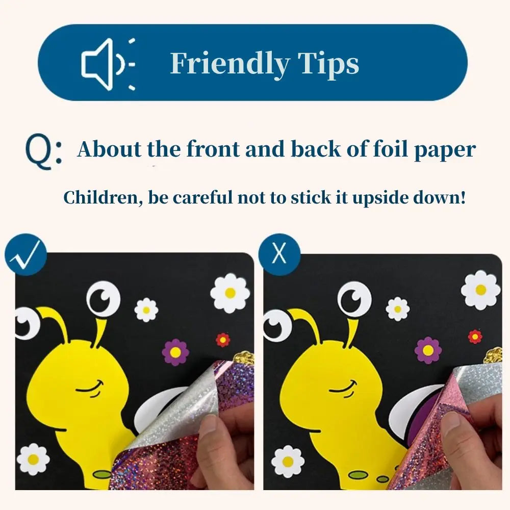 DIY Magic Transfer Painting Mini Coloring Book – Kids Foil Art & Craft Set, Educational Montessori Drawing Toy, Birthday Gift