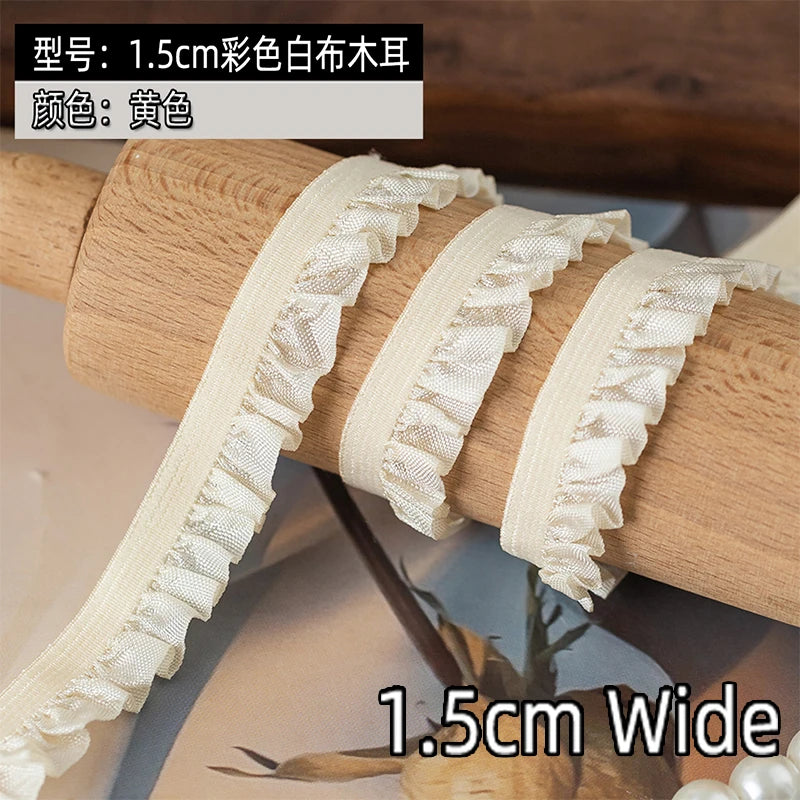 5Meters Elastic Lace Trim Ribbons for Party Dress Decoration Clothing DIY Crafts Supplies Needlework High Quality Sewing Fabric