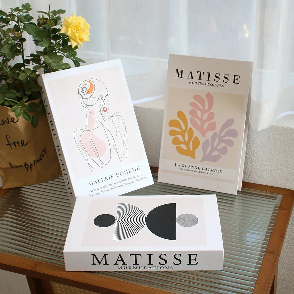 3-Piece Decorative Fake Books – Modern Designer Style Coffee Table Ornaments for Living Room, Hotel, or Office Decor