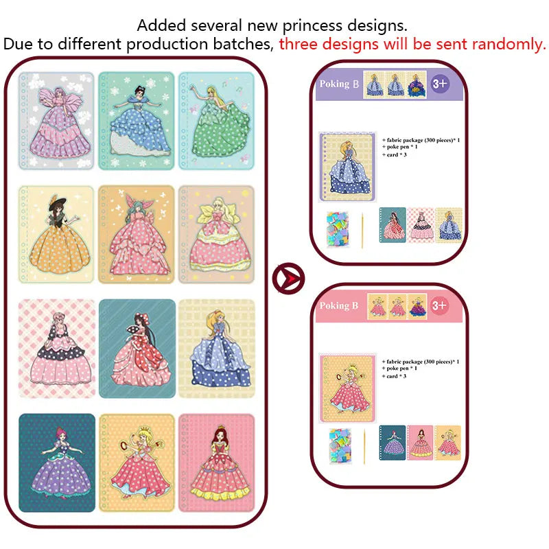 DIY Painting Sticker Craft Kit for Kids – Princess Art Set for Girls – Educational Handmade Activity and Creative Gift
