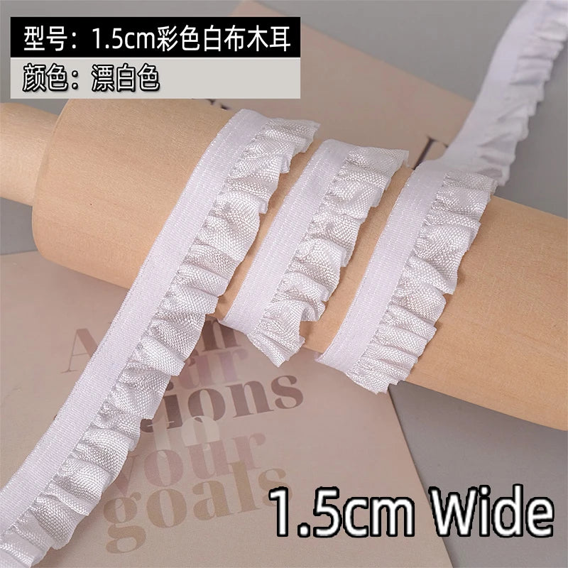 5Meters Elastic Lace Trim Ribbons for Party Dress Decoration Clothing DIY Crafts Supplies Needlework High Quality Sewing Fabric