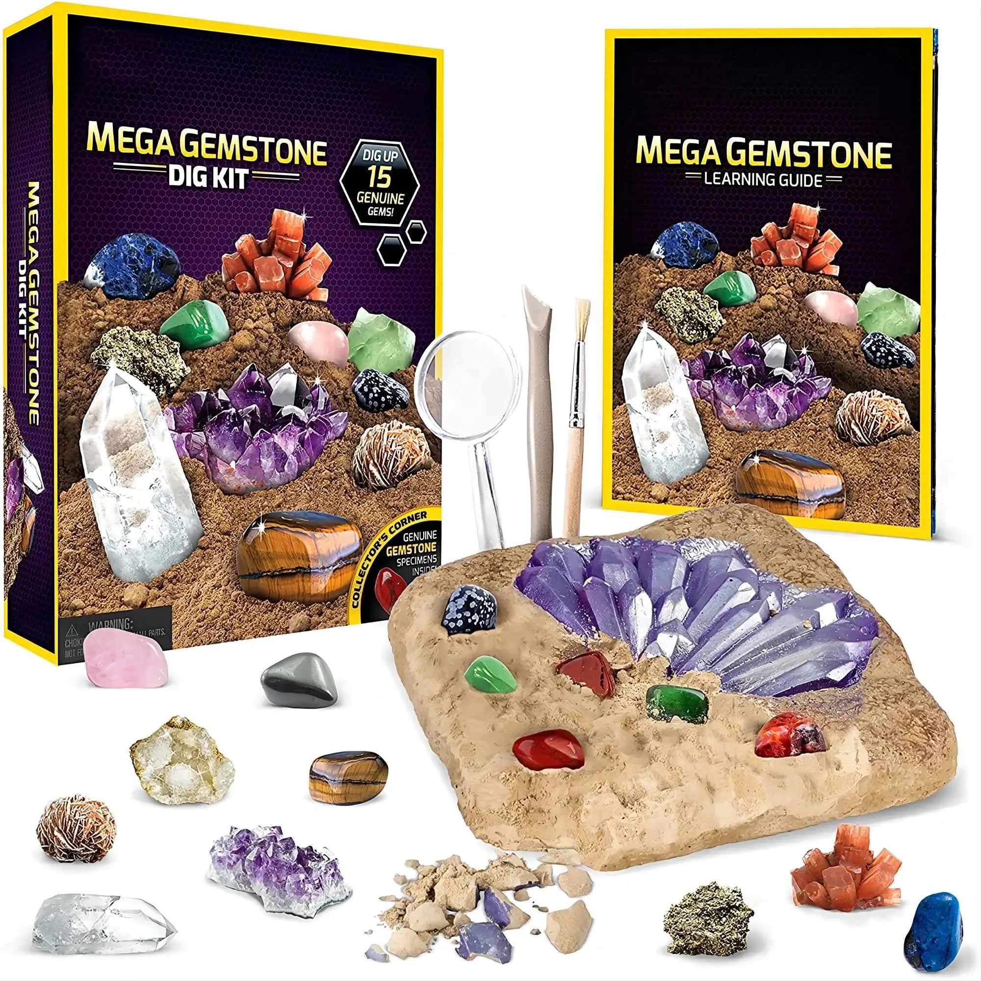 Gemstone Dig and Discover Kit – Crystal Mining Educational Toy for Kids