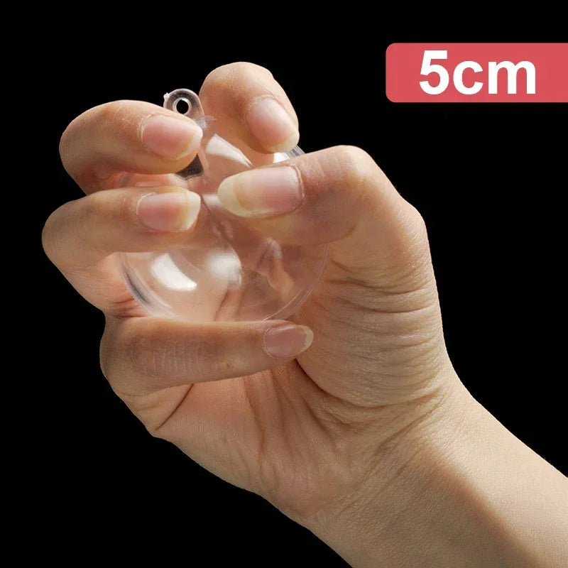 Wholesale Transparent DIY Plastic Ball Ornaments – Fillable Hanging Decoration for Christmas Tree, Wedding & Party Gifts