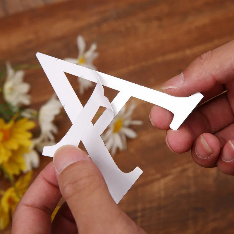 3D Acrylic Mirror Alphabet & House Number Wall Stickers – Decorative DIY Letters and Numbers