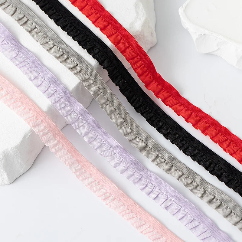 5Meters Elastic Lace Trim Ribbons for Party Dress Decoration Clothing DIY Crafts Supplies Needlework High Quality Sewing Fabric