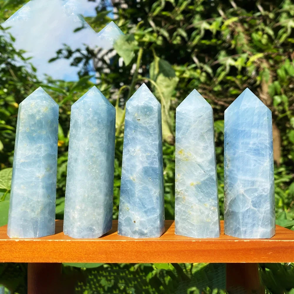 Natural Crystal Point Wand – Rose Quartz, Amethyst & Healing Stones for Witchcraft, Meditation, and Home Decoration