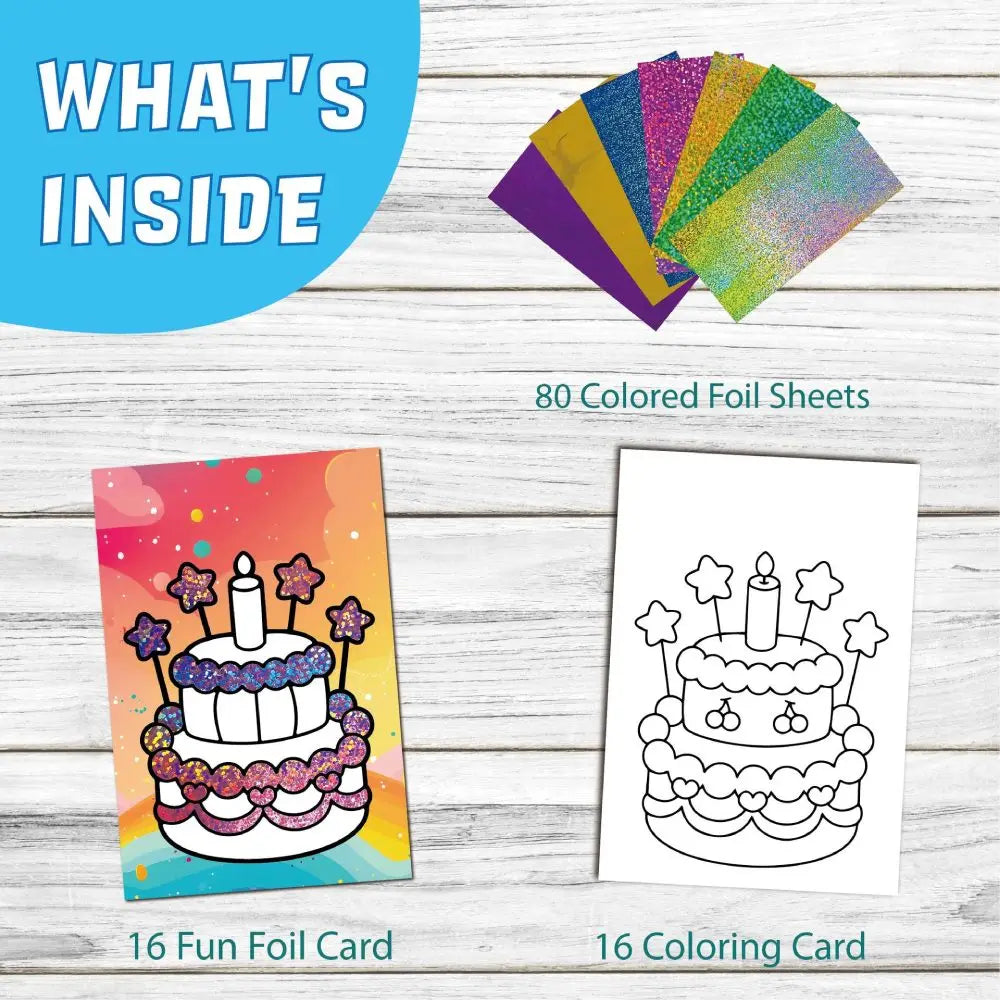 DIY Magic Transfer Painting Mini Coloring Book – Kids Foil Art & Craft Set, Educational Montessori Drawing Toy, Birthday Gift