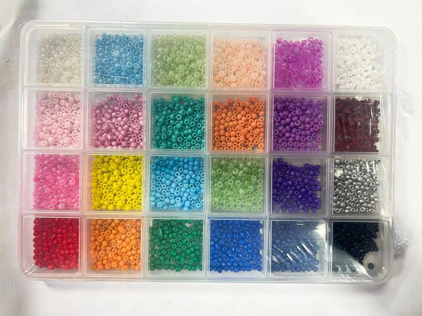 72 Colors Pottery Beads & 48 Colors Glass Beads – Mixed Varieties for DIY Jewelry Making, Bracelets, Necklaces, and Earrings