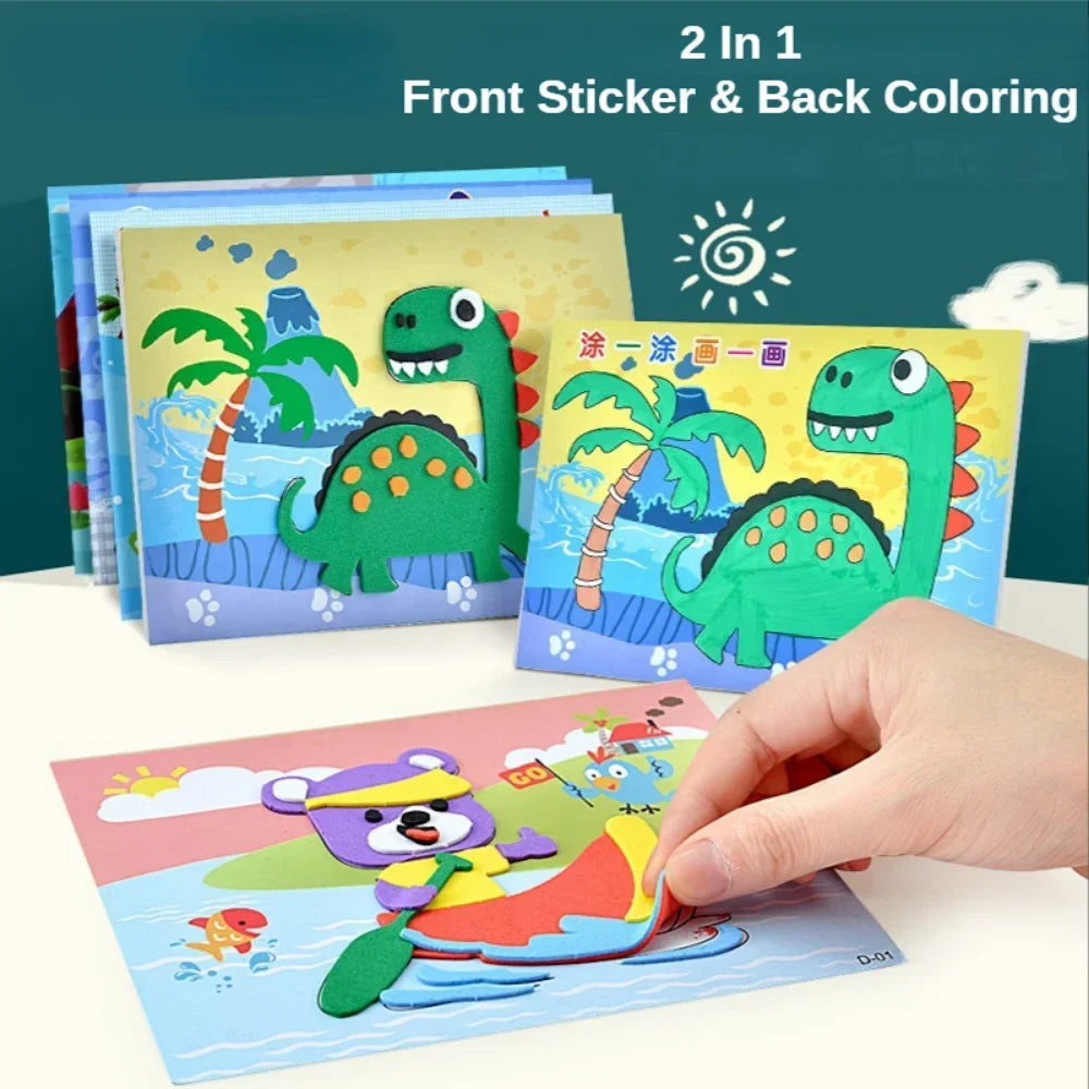 10pcs 3D EVA Foam Sticker Puzzle Craft Set for Kids