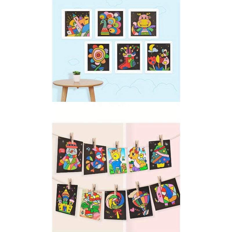 Kids’ Sand Painting Set – DIY Colored Sand Art Kit for Boys and Girls Handmade Craft Toys