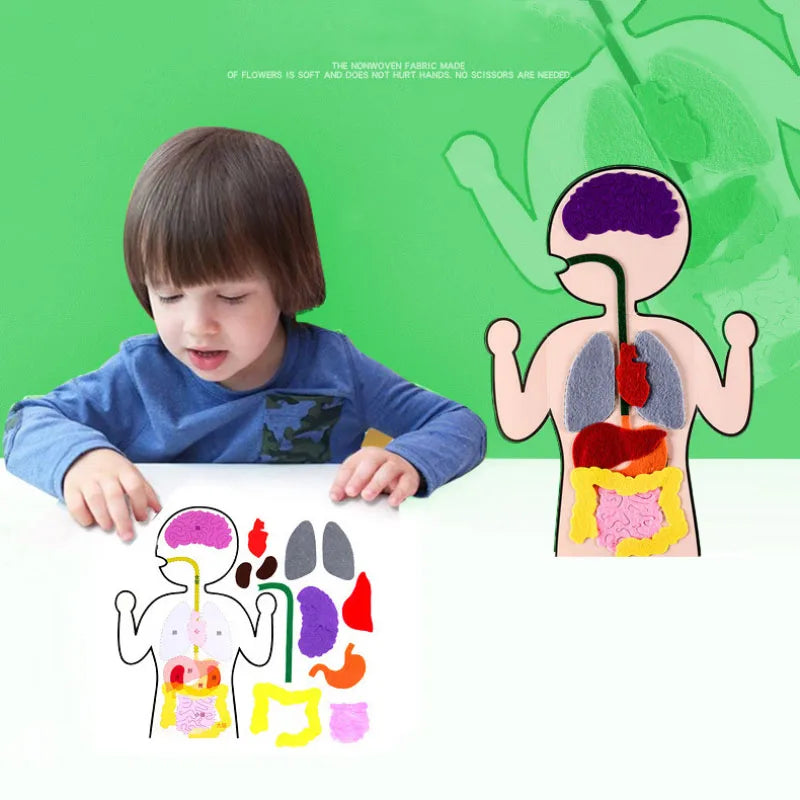 Montessori Non-woven Fabric Lacing Toys for Toddlers Kids Cartoon Animal Sewing Kit Fine Motor Skill Busy Board DIY Art Craft